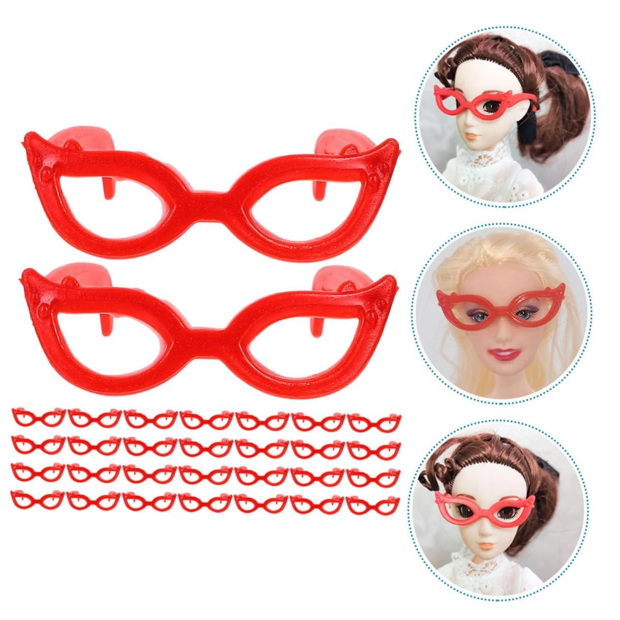 Mini Doll Glasses - 4.00X3.20X1.20cm 1 60pcs