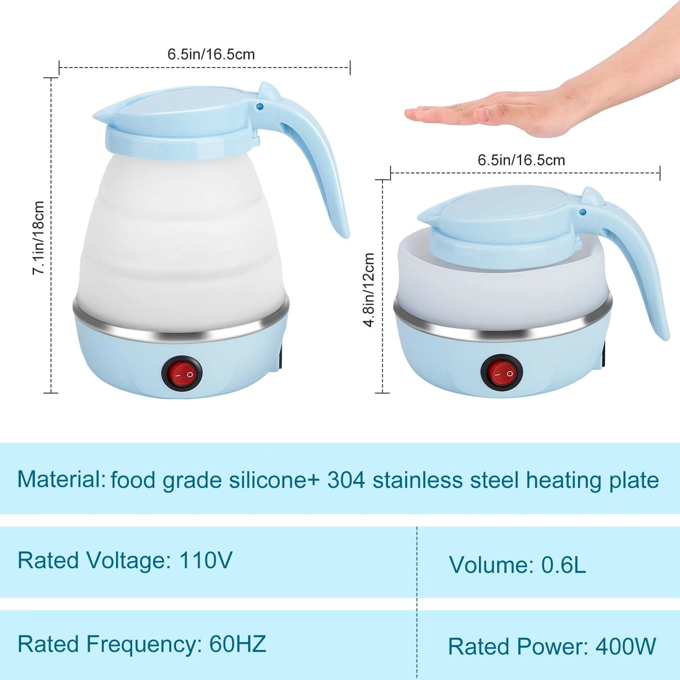 Travel Foldable Electric Kettle