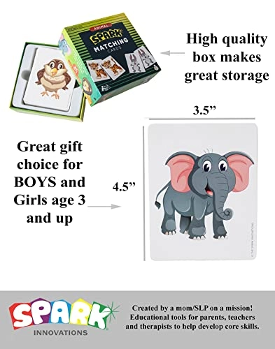 Animal Matching Cards - 3 years and up 100 pieces