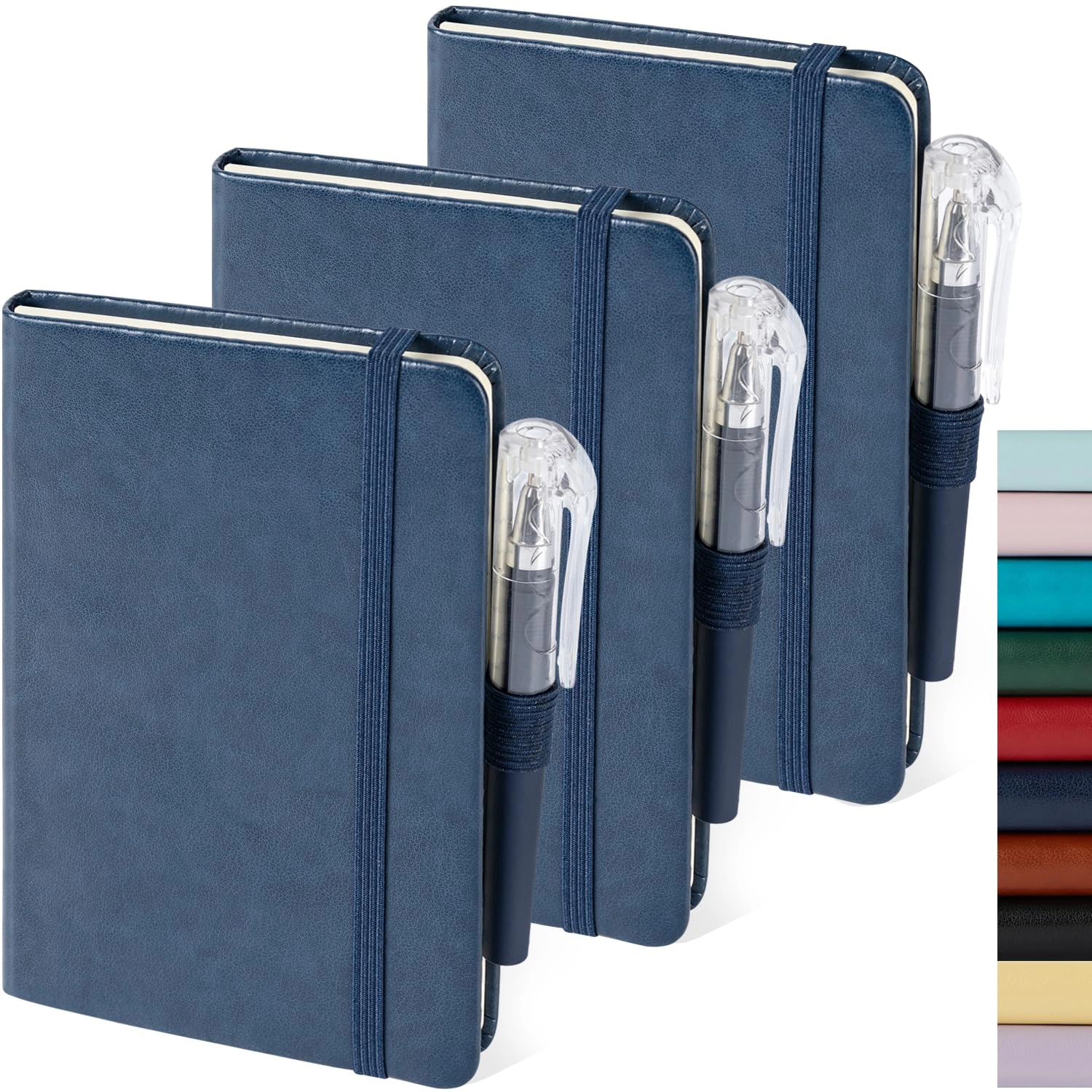 Small Notebook Journal - 68 Sheets 3 Pack Ruled