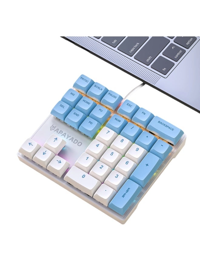 One Handed Numeric Keypad - red switch