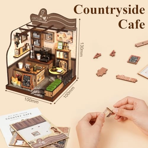 DIY Miniature Dollhouse Kit - Countryside Cafe