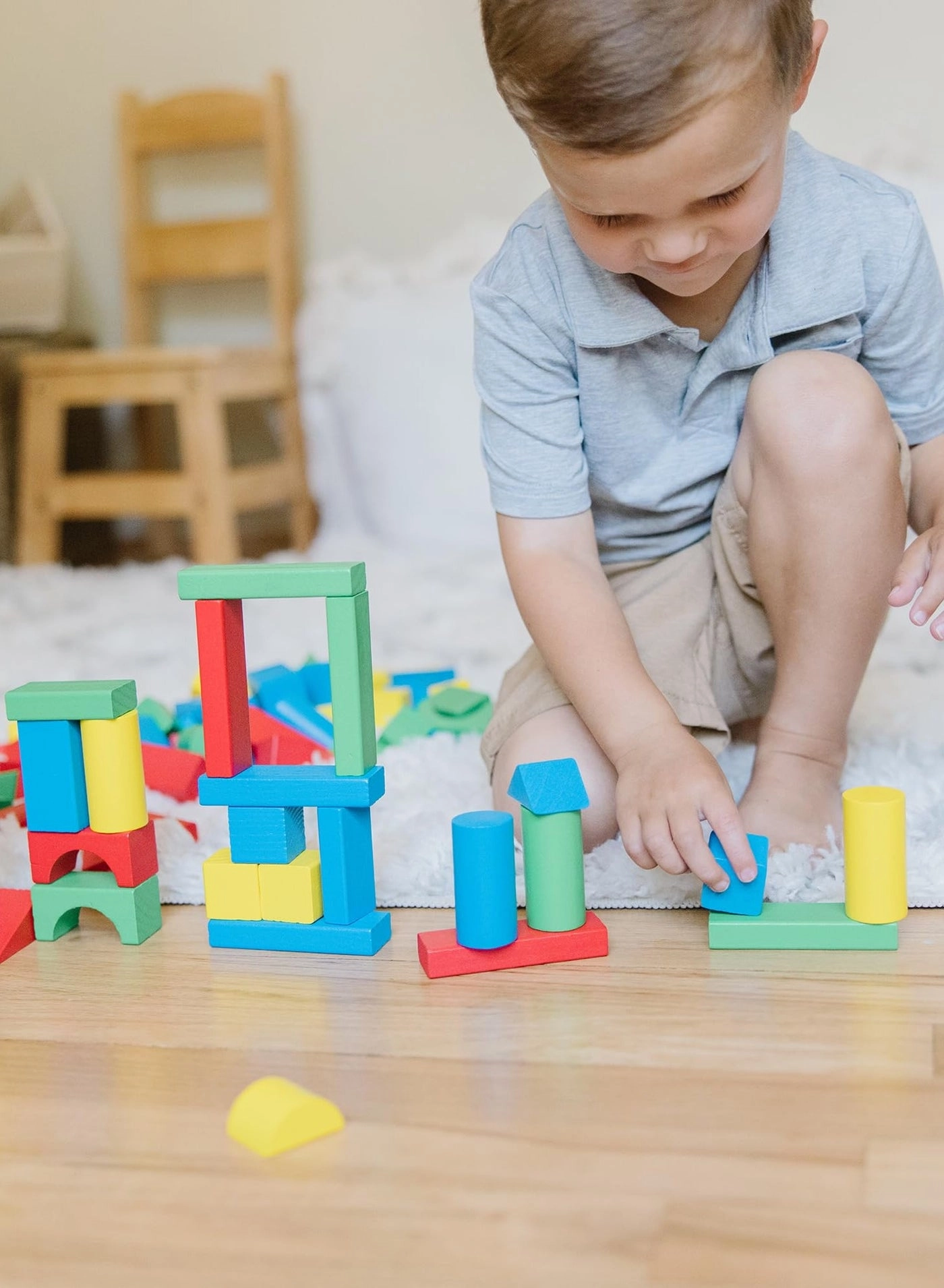 Wood Blocks Set - 1+ Years 100 pieces