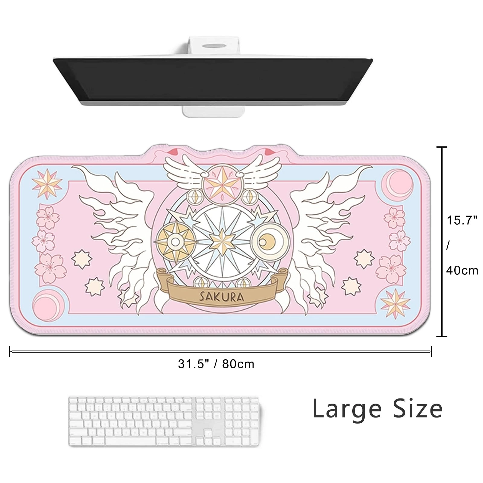 Kawaii XL Rubber Gaming Mouse Pad - 70x30 cm