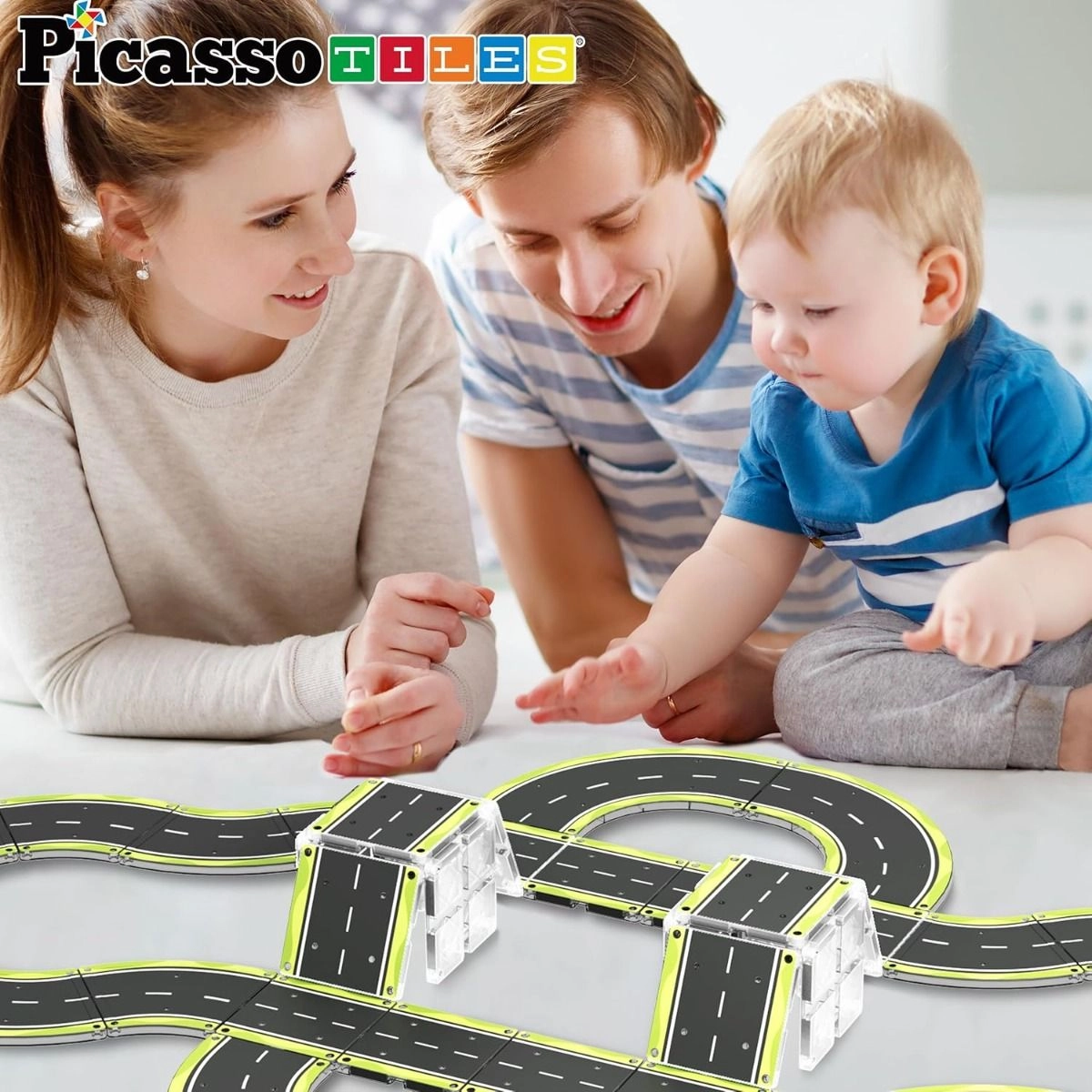 Magnetic Tiles Highway Printed Set - 16 pcs