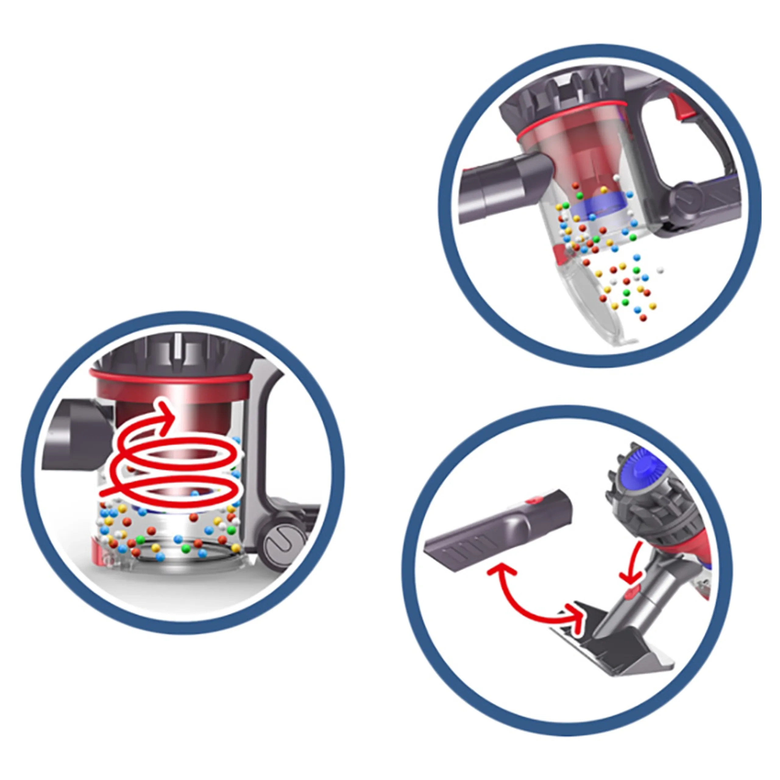3-In-1 Electric Toy Vacuum Cleaner - Suitable for 3 years & above