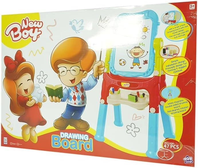 Drawing Board - 1 drawing board 1 sticker 2 cups 1 chalk clamp 6 chalks 5 pens 1 eraser 12 magnets
