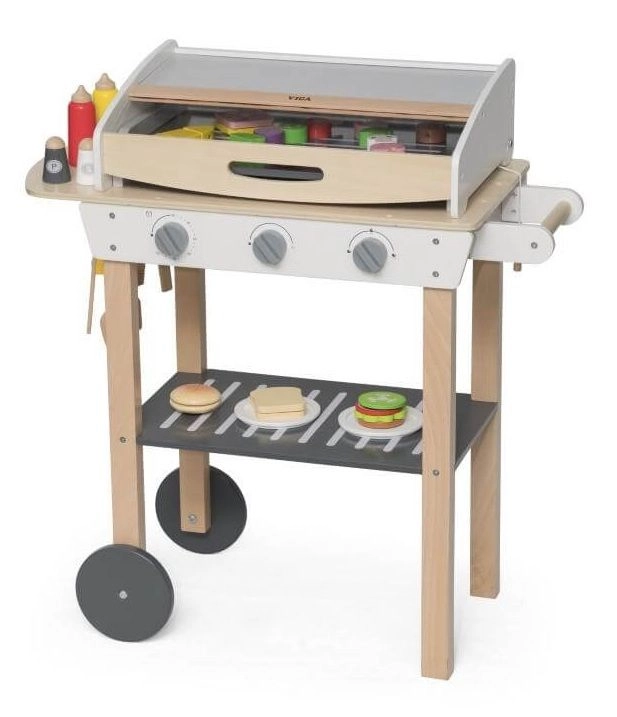 Wooden BBQ Play Toy Set - 47 pcs (SIGT-44656)