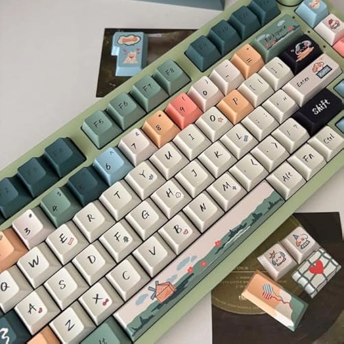 PBT Dye Sub Custom Keycaps - 152 Keys Cherry Profile