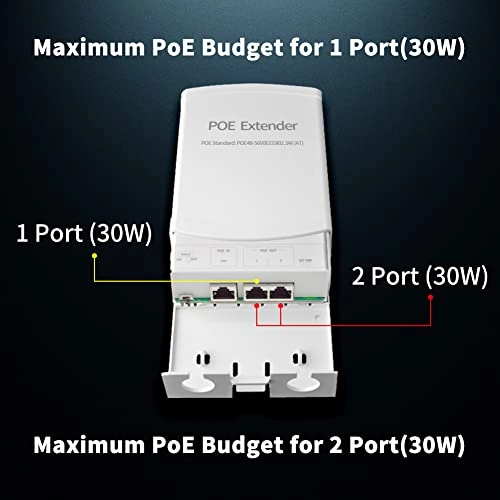PoE Extender - 1 48V IEEE 802.3at / 802.3af 100 Megabits Per Second