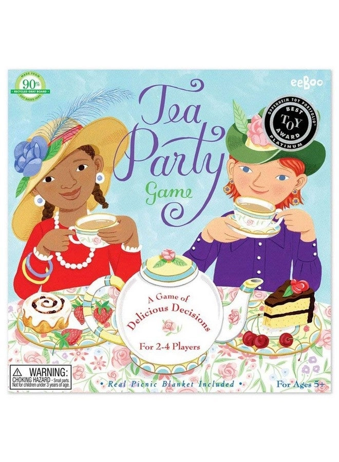 eeBoo Tea Party Spinner Game - Ages 3 And Up