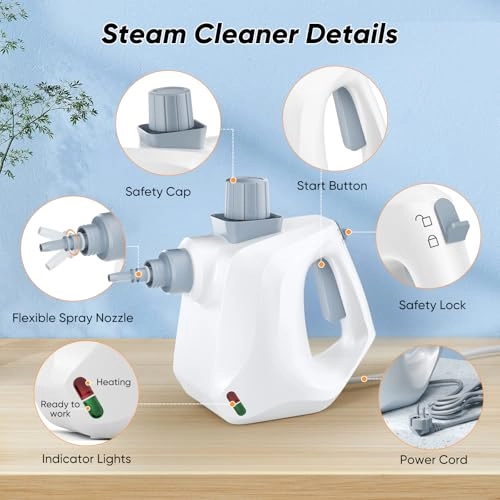 Portable Steam Cleaner - 2.6 to 3.2 bar 350ml