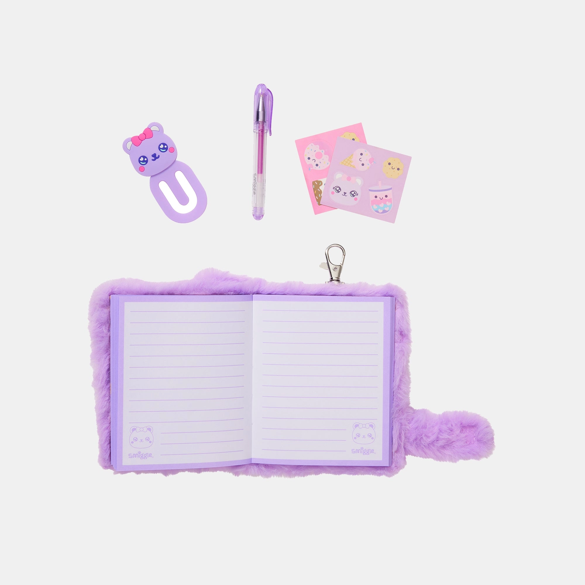 Mini Pen Pal Notepad Keyring - 80 Sheets/160 Lined Pages Mini Gel Pen