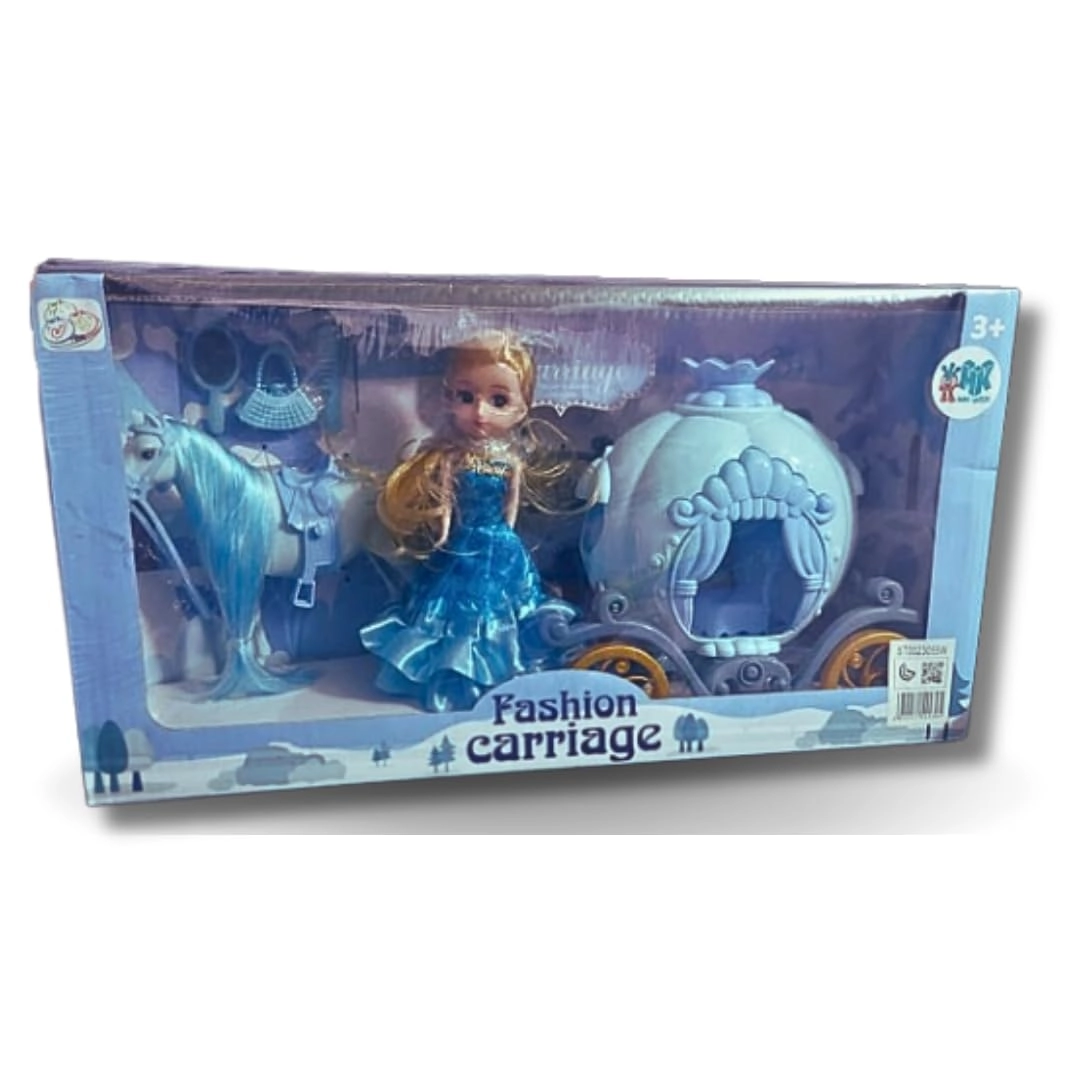 Barbie Dreamtopia Unicorn Horse Carriage - Plastic + Dreamtopia Doll - Removable Skirts Ages 36+