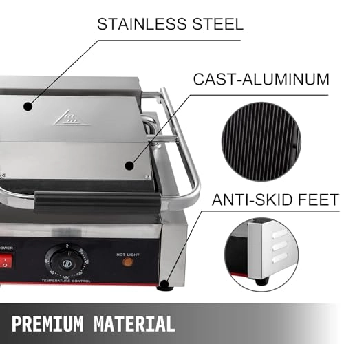 Commercial Panini Press Grill - 490x280mm