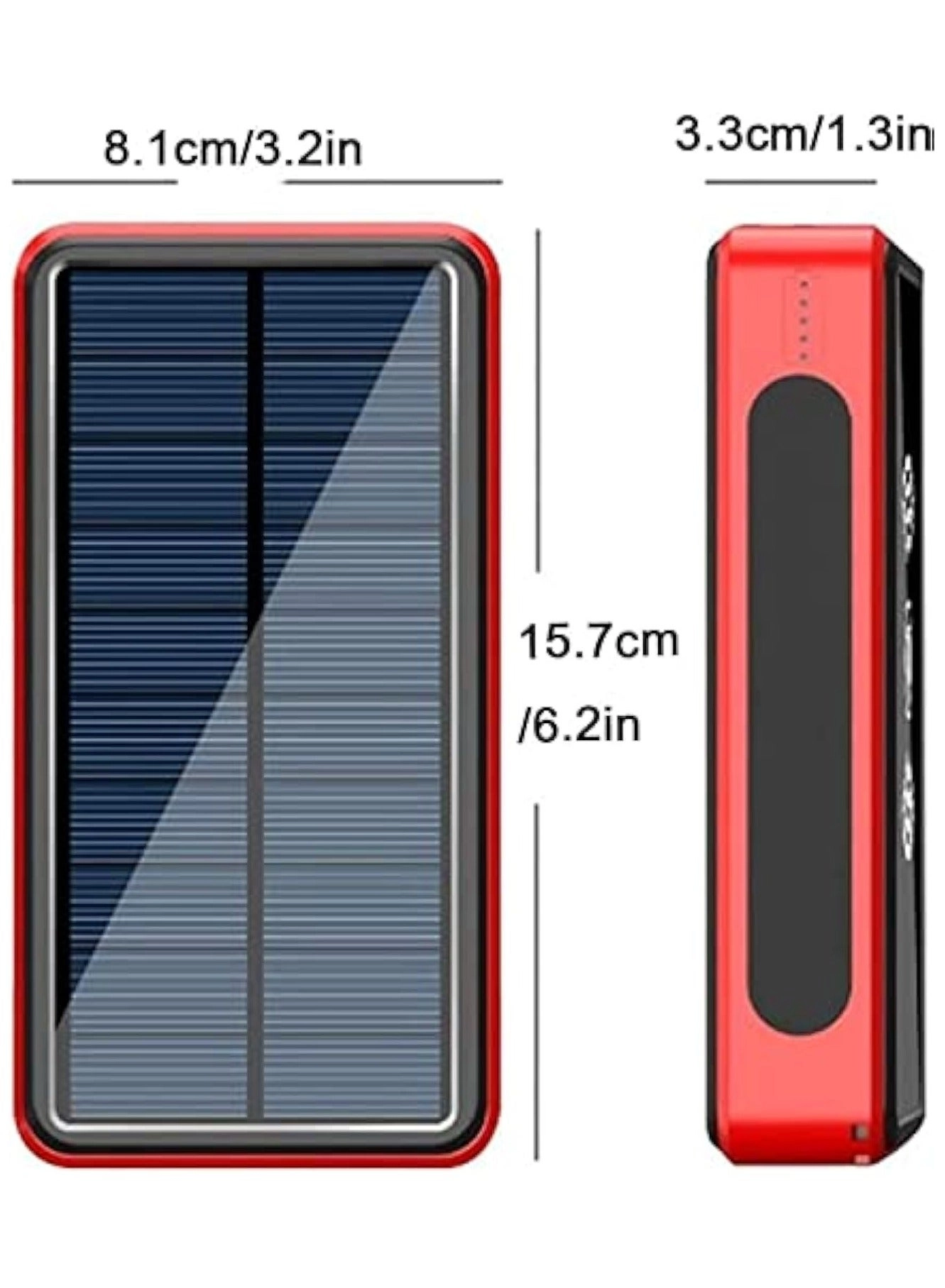 Solar Powerbank - 100000mAh 4 USB Qi