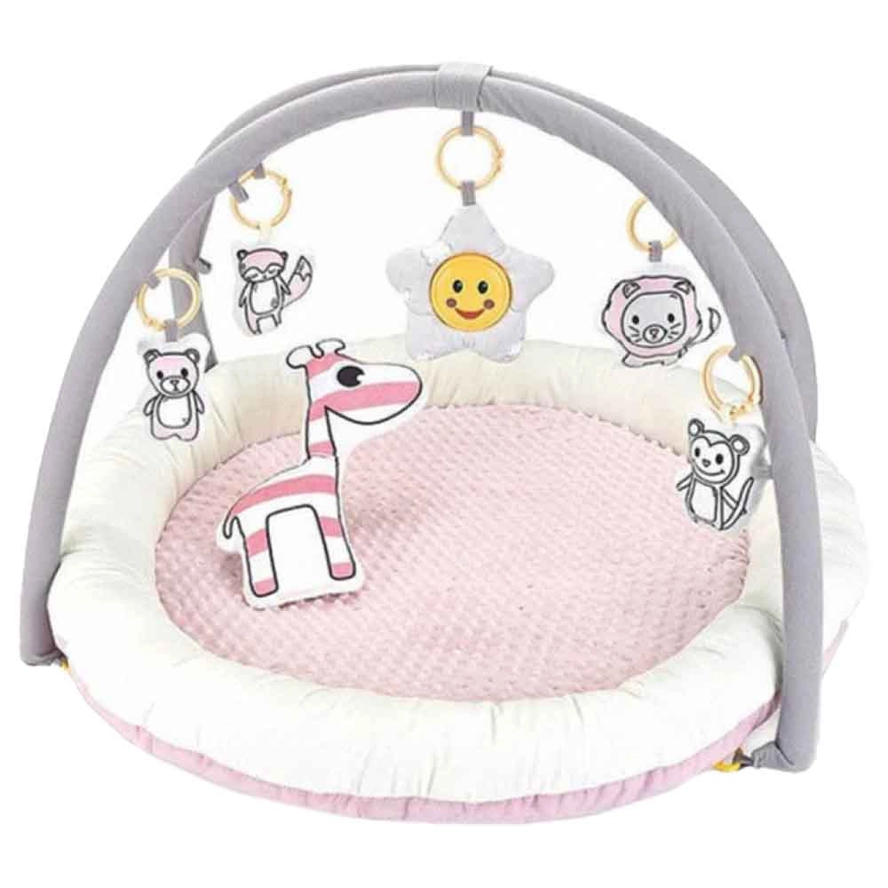 Little Angel Baby Round Comfy Gym Play Mat - Pink Suitable for 3 months & above
