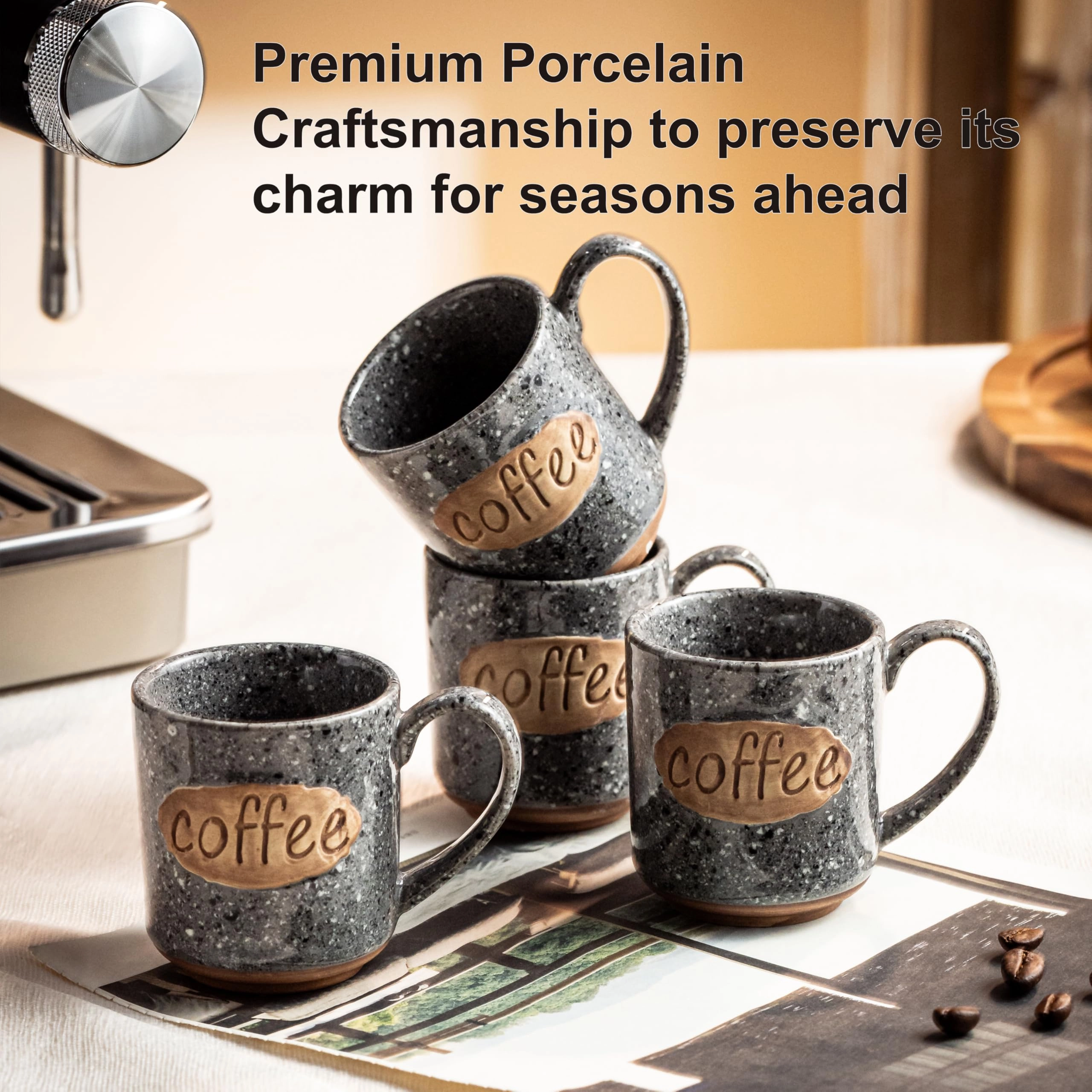 Mini Demitasse Cup - 6 pcs - coffee design