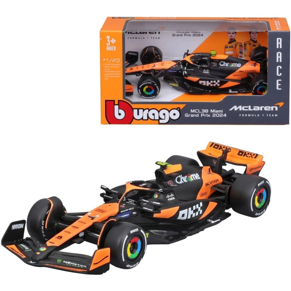 BBURAGO Formula 1 McLaren MCL38 Lando Norris #4 2024 - 1:43