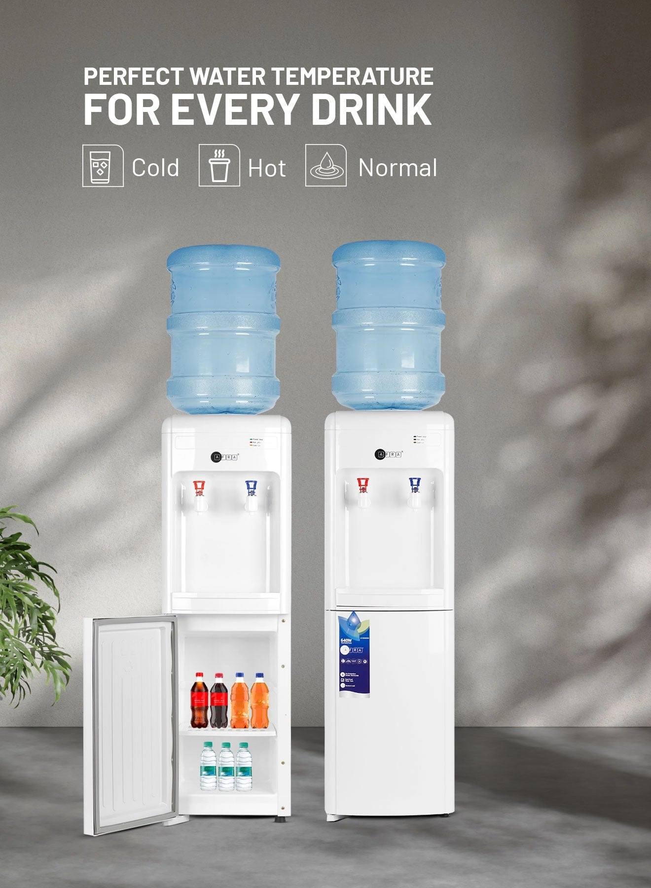 Water Dispenser with Dry Storage Cabinet - 5 L