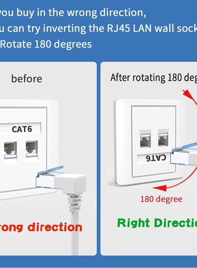 90 Degree CAT6 Ethernet Cable - 6FT 30FT