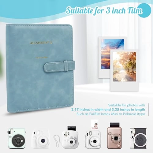 3.5x2.3" 256 Pockets PU Leather Photo Album