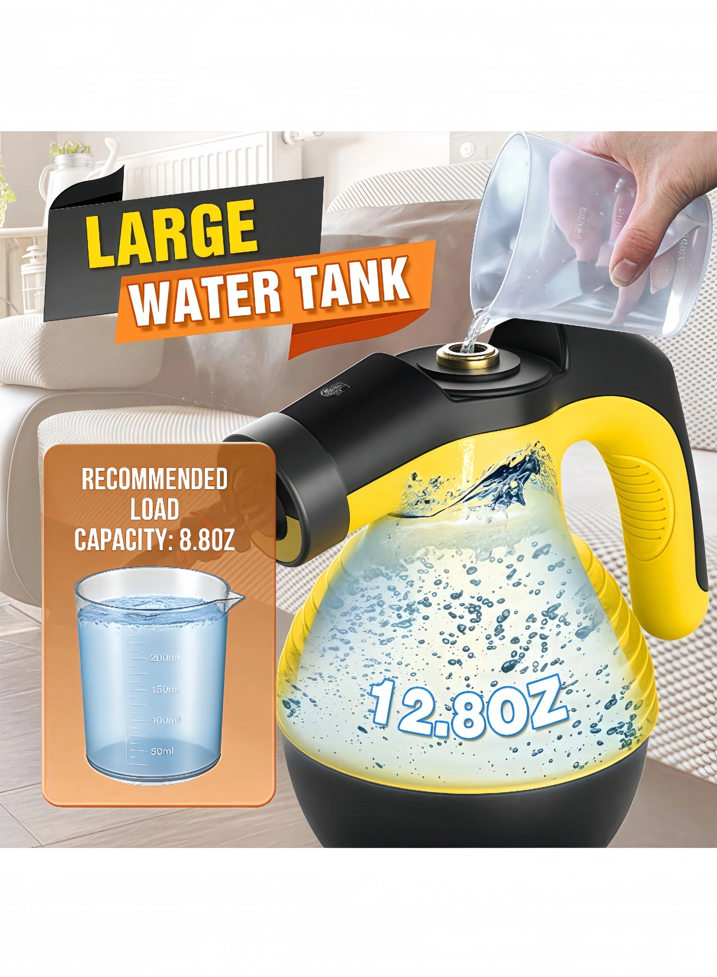 Handheld Pressurized Steam Cleaner - 12.8OZ