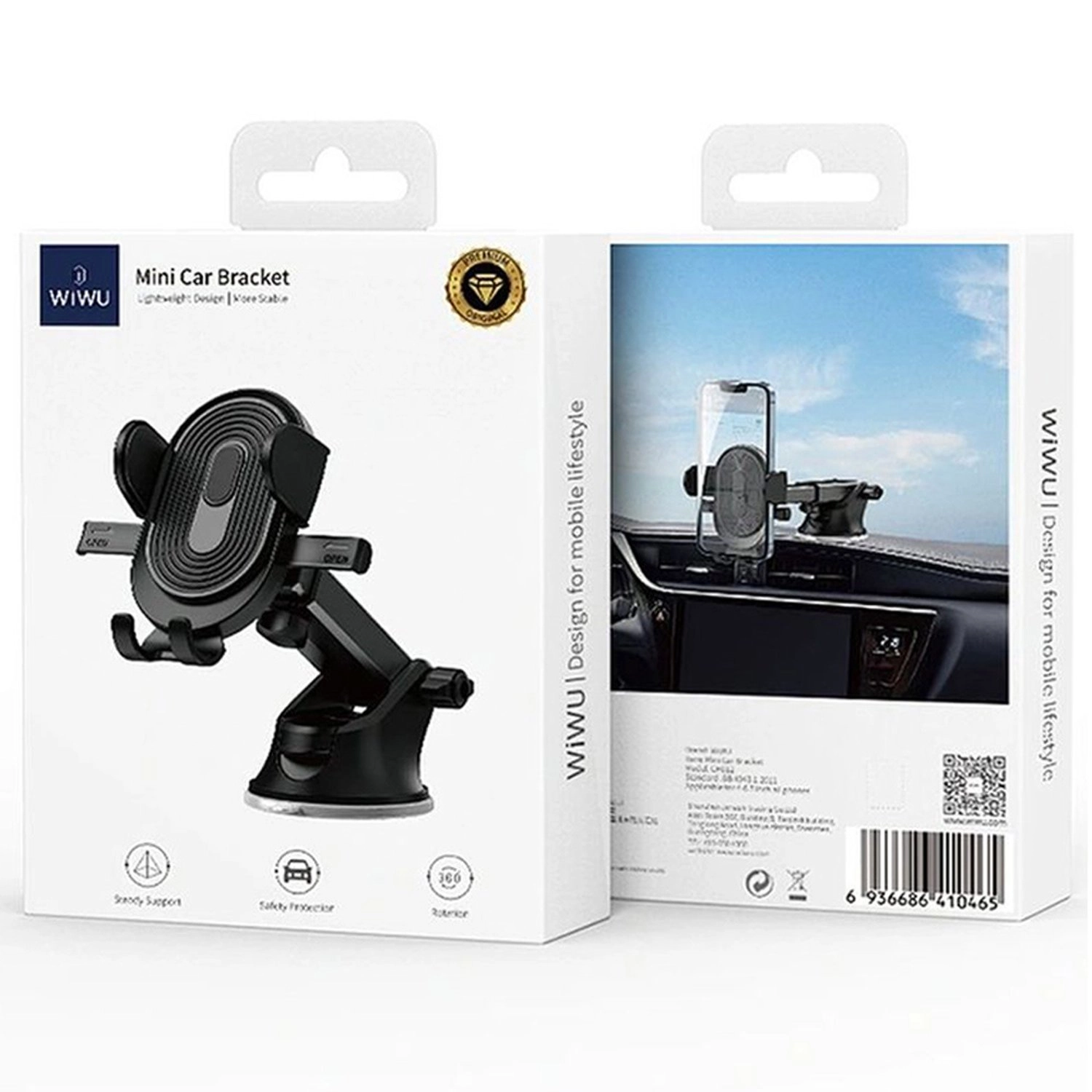 Mini Car Holder - 360 Degree Rotation Smartphone Mount