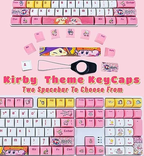 Kirby Keycaps - Basic Kit (104) + Supplement Kit (14) + Keycap puller (1)