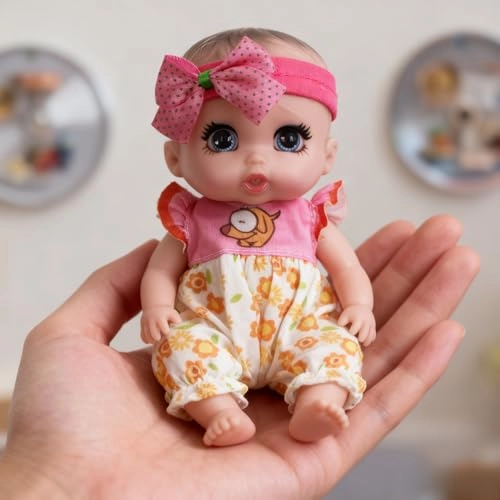 Reborn Baby Doll - 6" 16 cm Pink