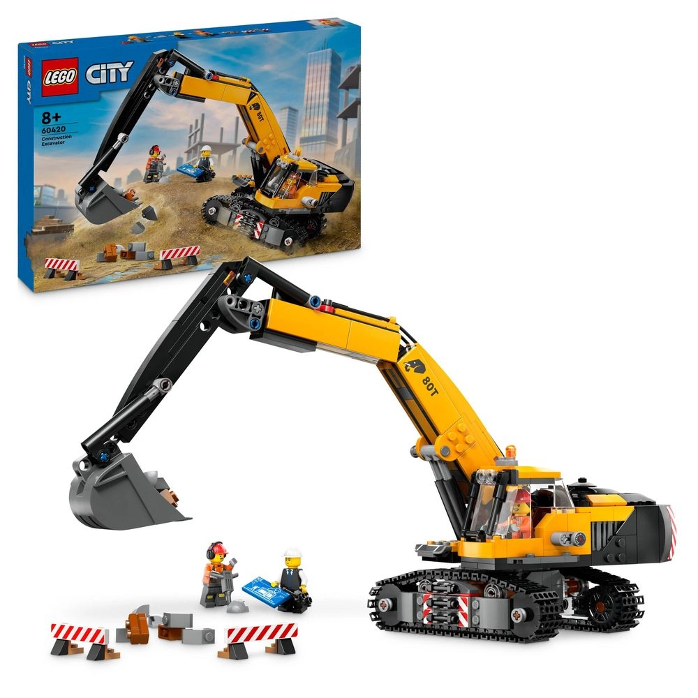 LEGO Construction Excavator - Yellow Ages 8+