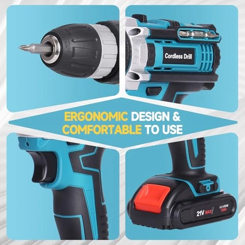 Cordless Screwdriver Set - 1500mAh 21V