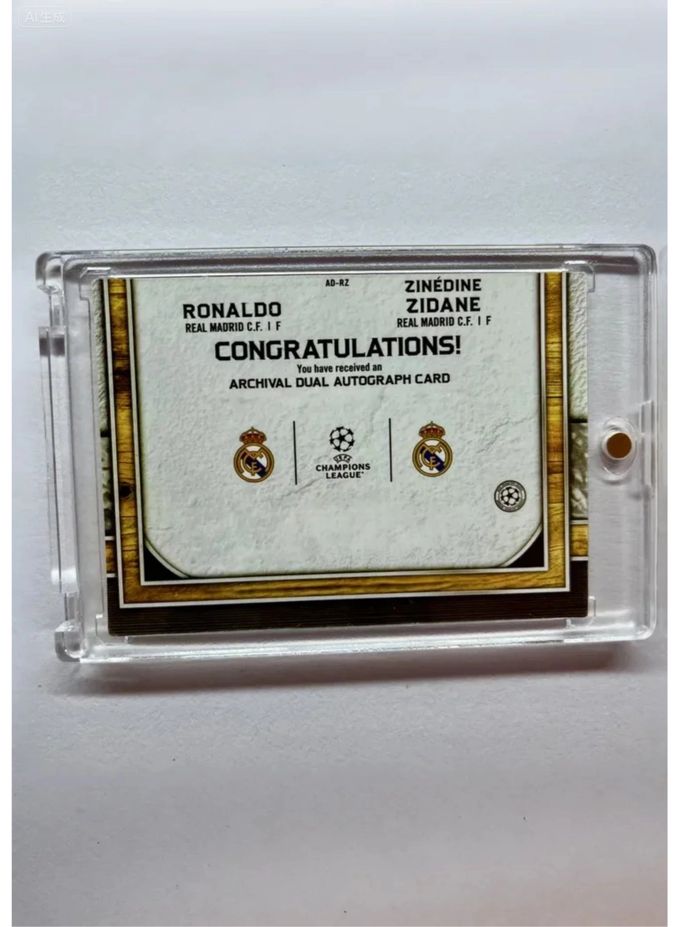 Ronaldo Zidane Signature Football Card