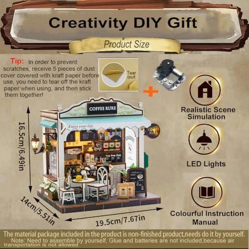 3D Wooden Puzzle Bookshelf Insert - Library of Books 1:24