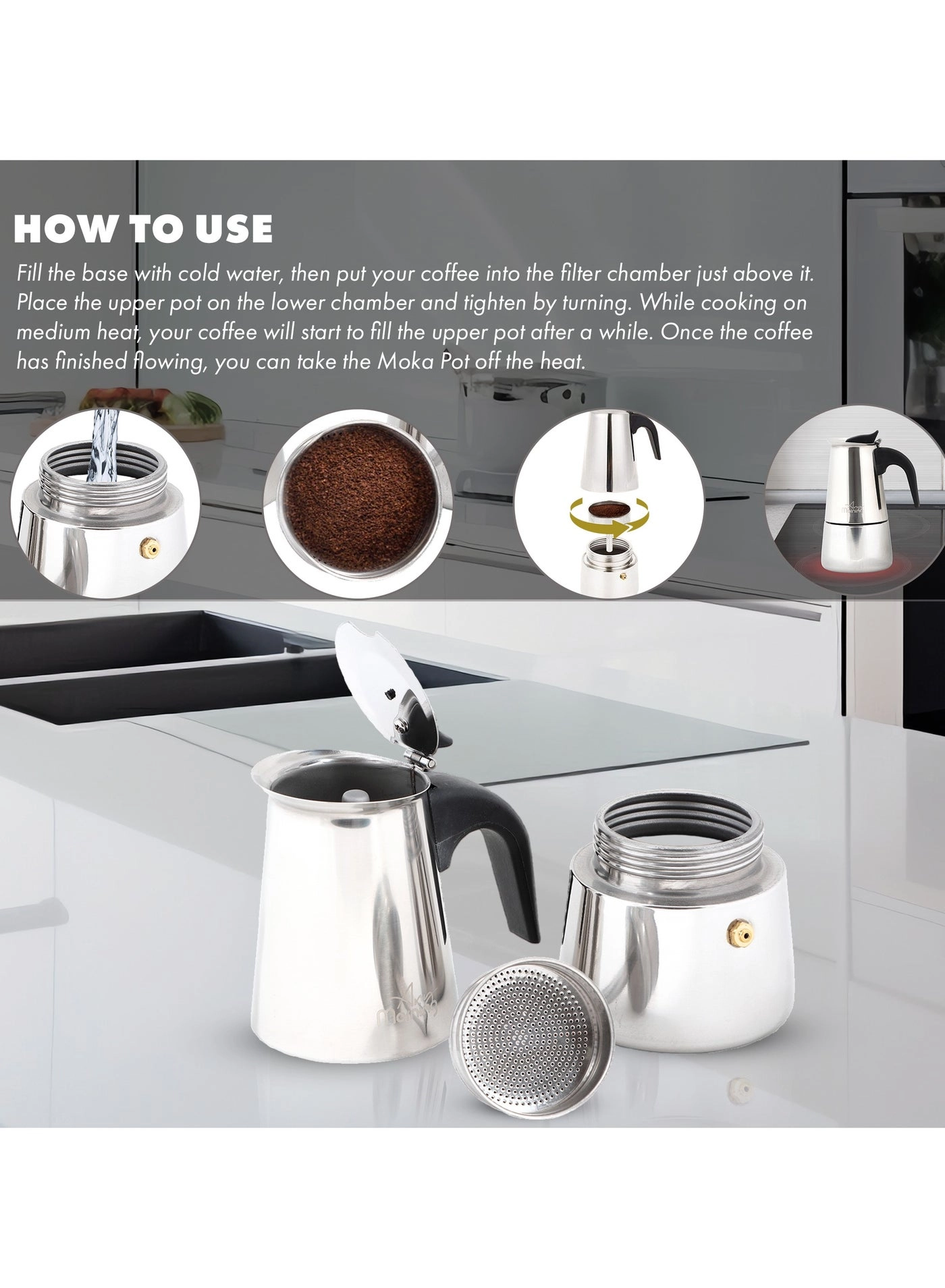 ANY8681126433853 - 200 ml Stainless Steel Induction-Compatible