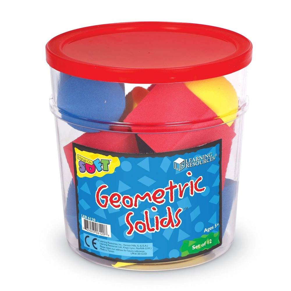 Learning Resources Hands-On Soft Geometric Solids - 5 years and above 12 pieces