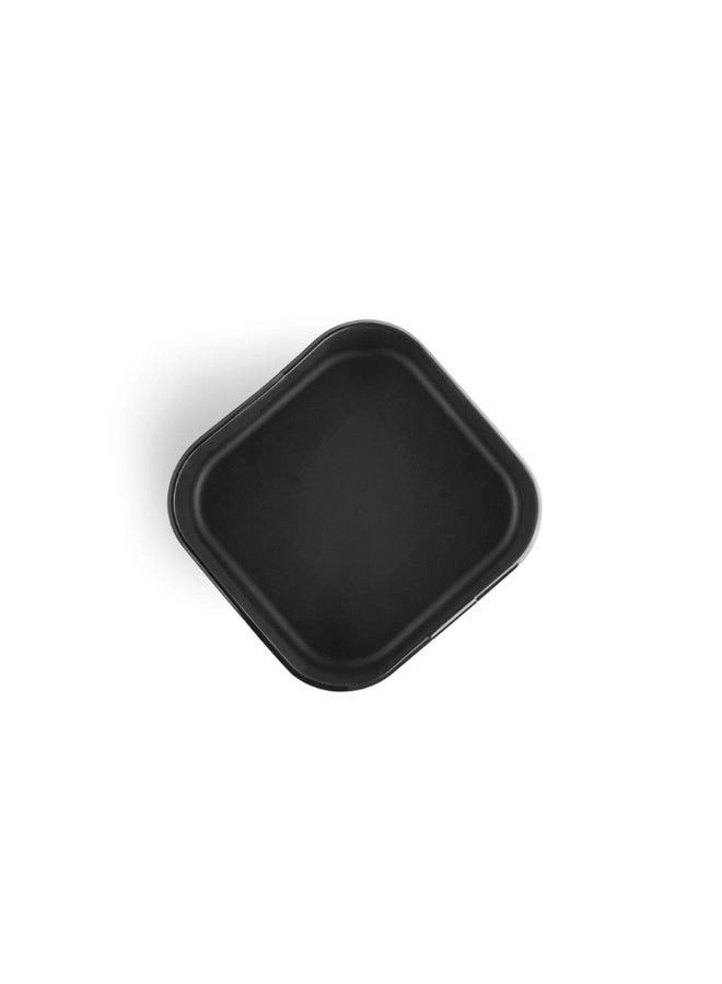Silicone Square Container - Black Non-Stick
