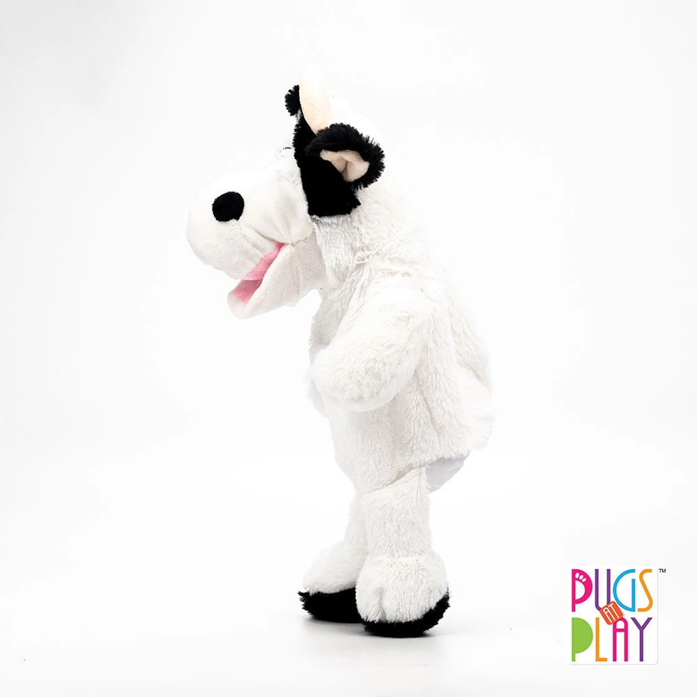Battery Operated Puppet Cow - 14-Inch Black/White