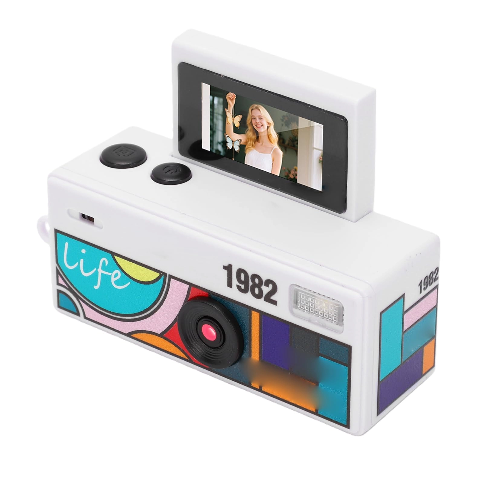 Zhjvihx Keychain Digital Camera - 0.96 Inch Flip Screen 1080P 48MP