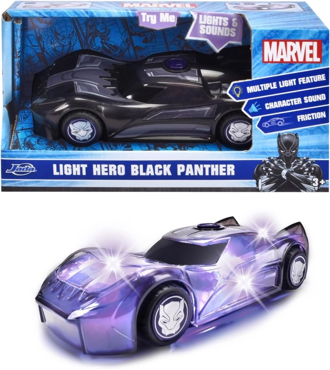 Jada Light Hero Black Panther Car 1:32