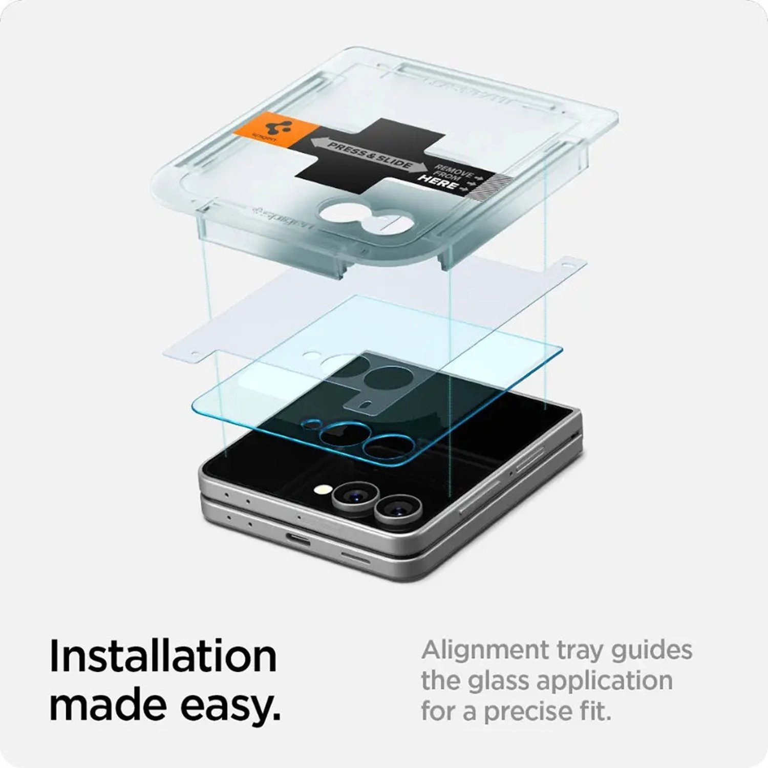 Clear Tempered Glass Screen Protector for Galaxy Z Flip7 (2-Pack)