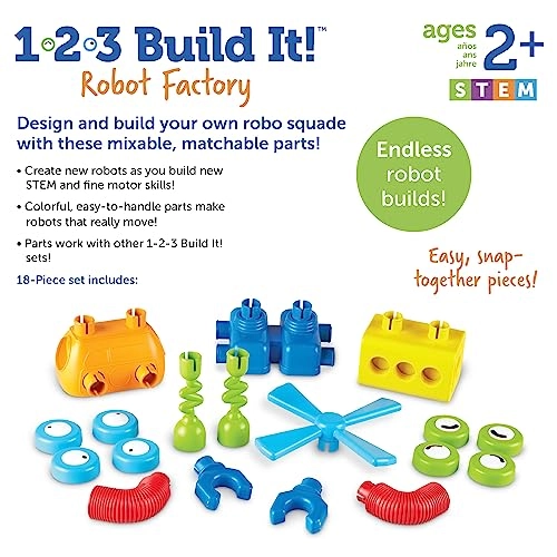 1-2-3 Build It! Robot Factory - 24 months - 5 years 18 piece(s)