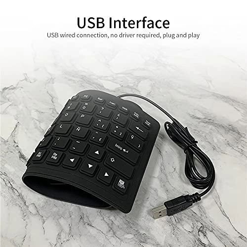 84 Keys Silicone Keyboard - ES Wired