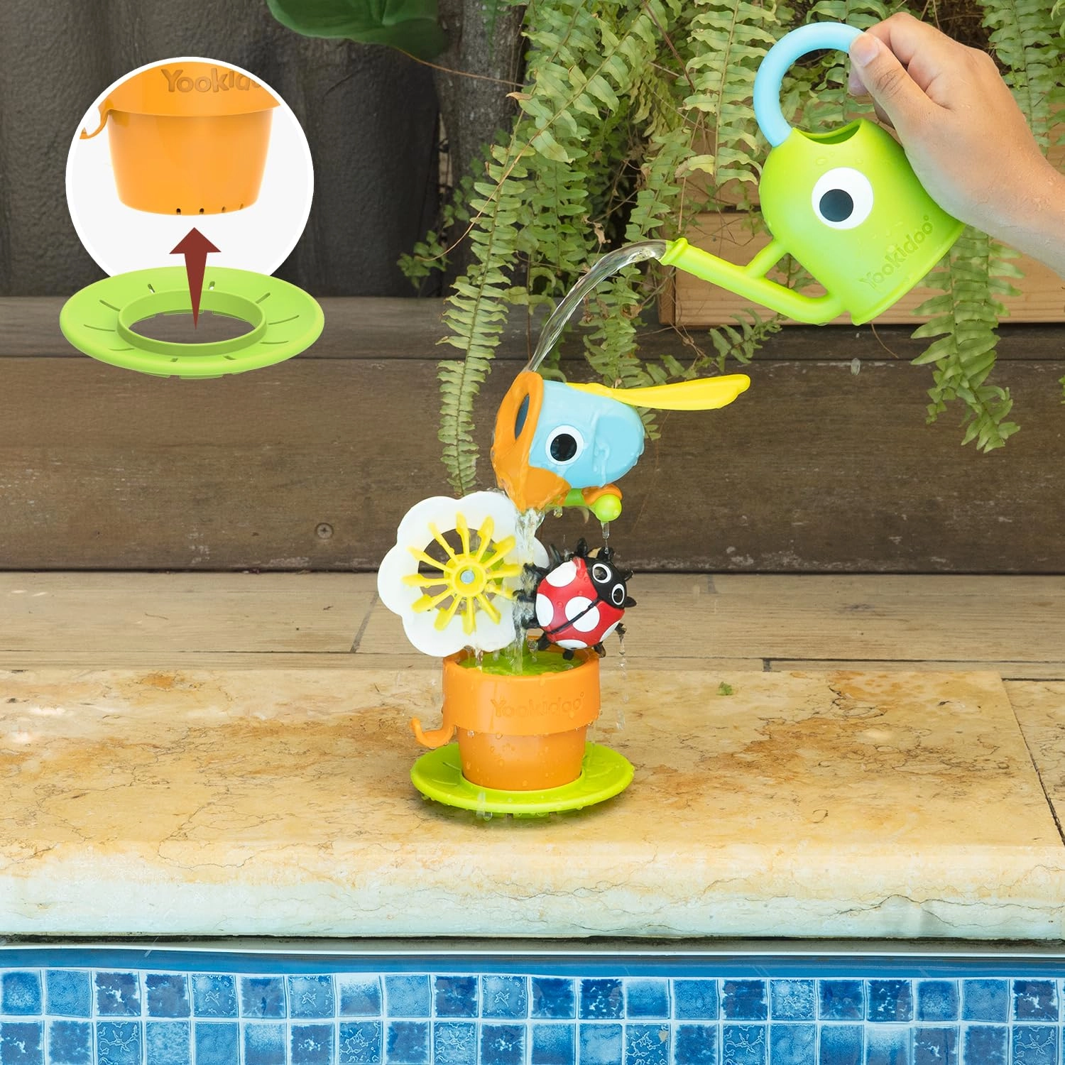 Pour N Spin Tipping Bird - Small Multicolor