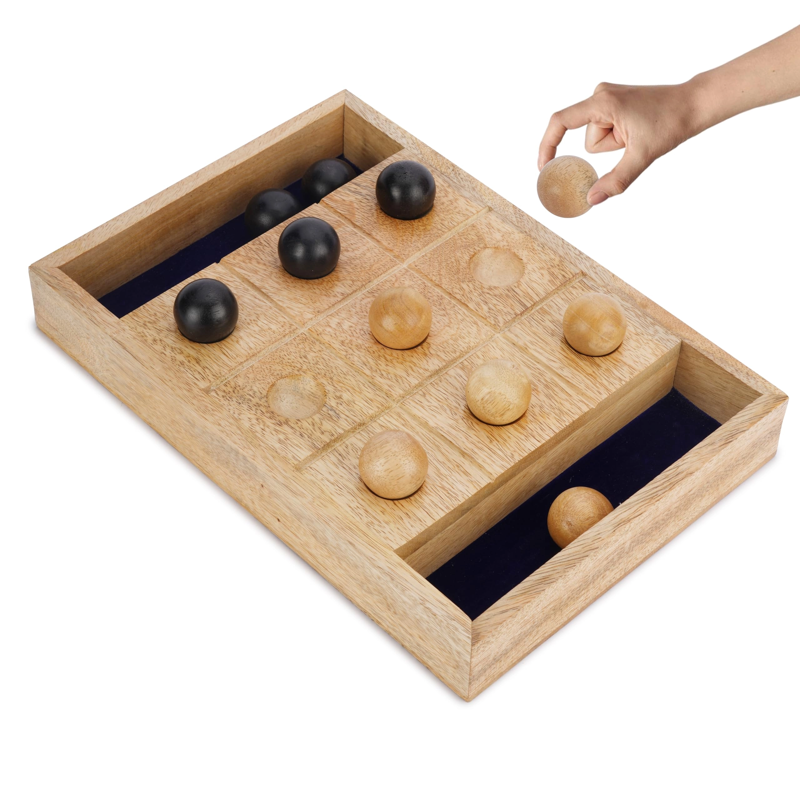 Ajuny Tic Tac Toe - Wooden 12 Inch