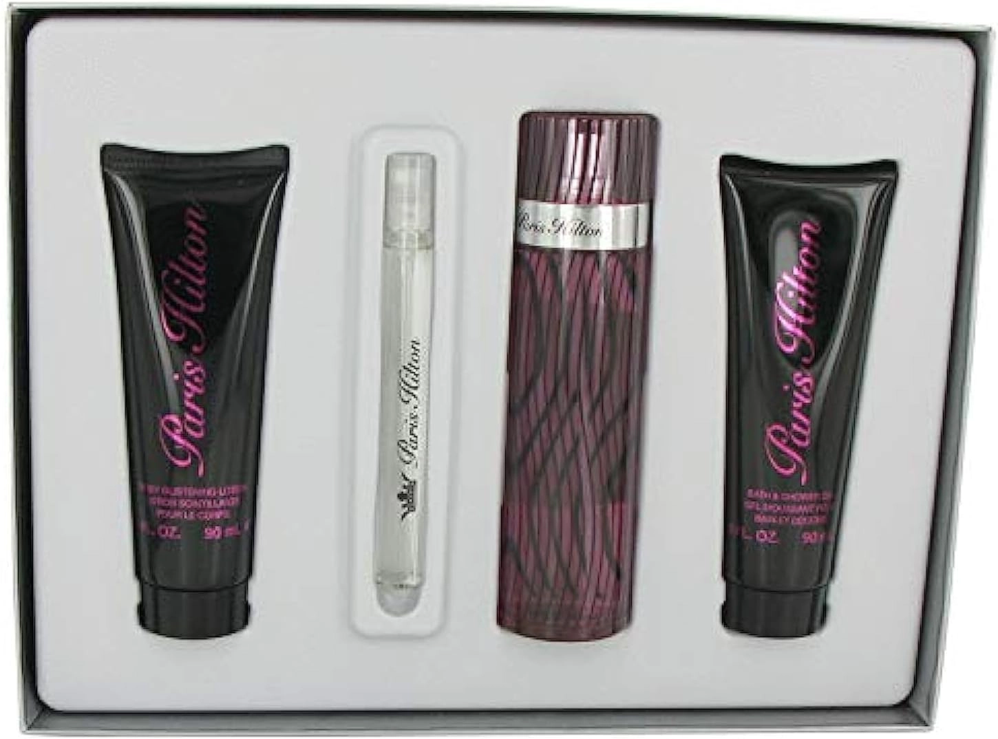 Paris Hilton Eau De Parfum + Mini + Body Lotion + Bath & Shower Gel - 4 Pieces