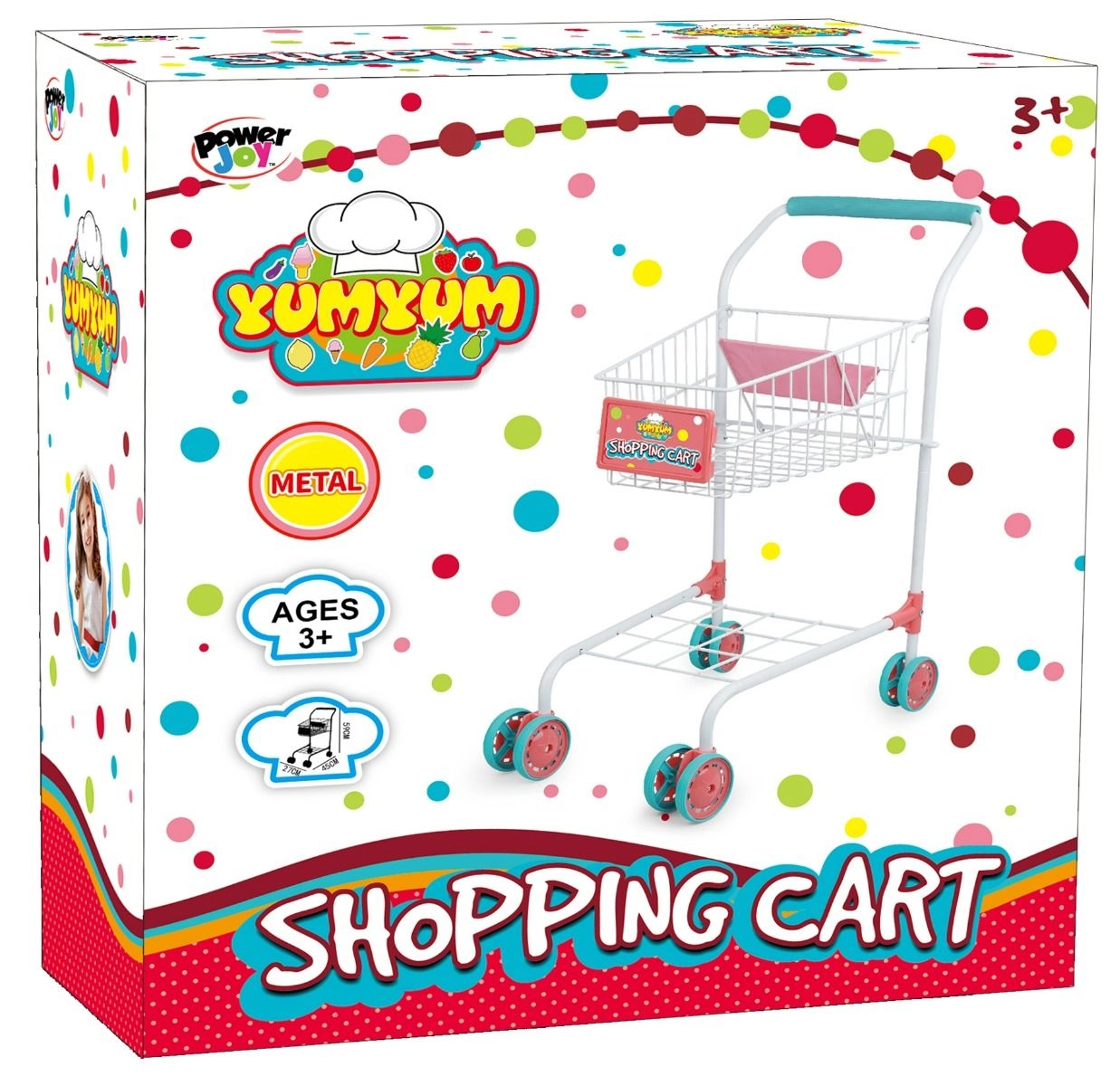 Yumyum Metal Shopping Cart - Multi Colour 3+