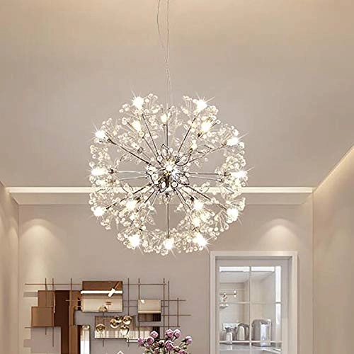 Dandelion Crystal Chandelier - Chrome 80cm
