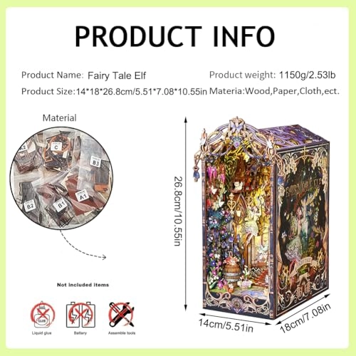 3D Wooden Book Stand Puzzle - 1：24