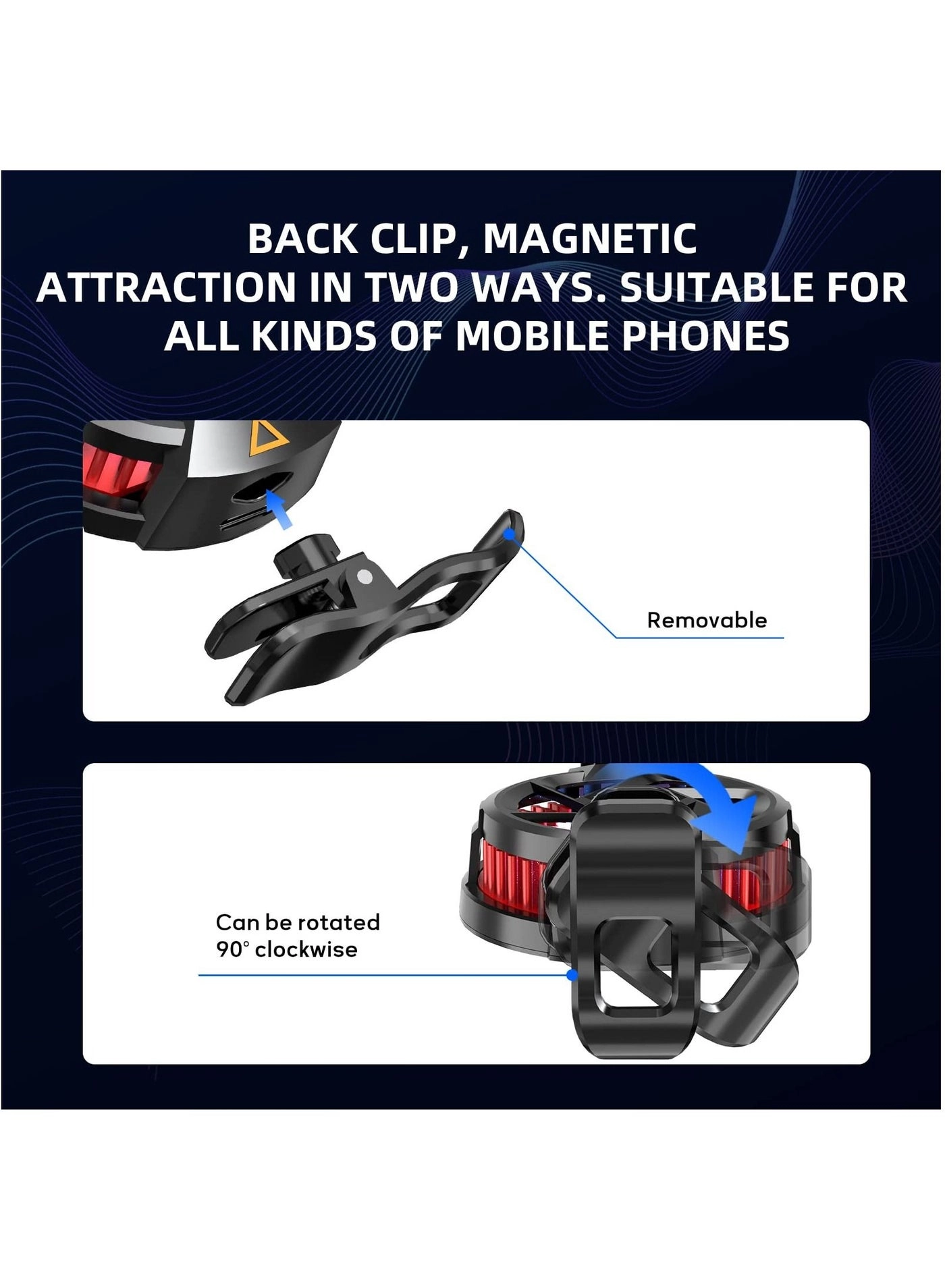 Semiconductor Phone Cooler - Magnetic Noiseless Type-C